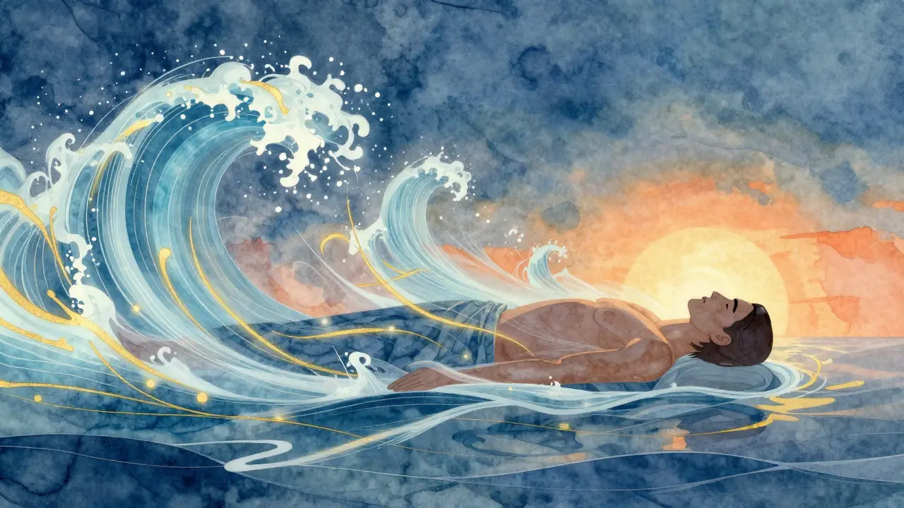 Abstract art showing energy flow and relaxation
