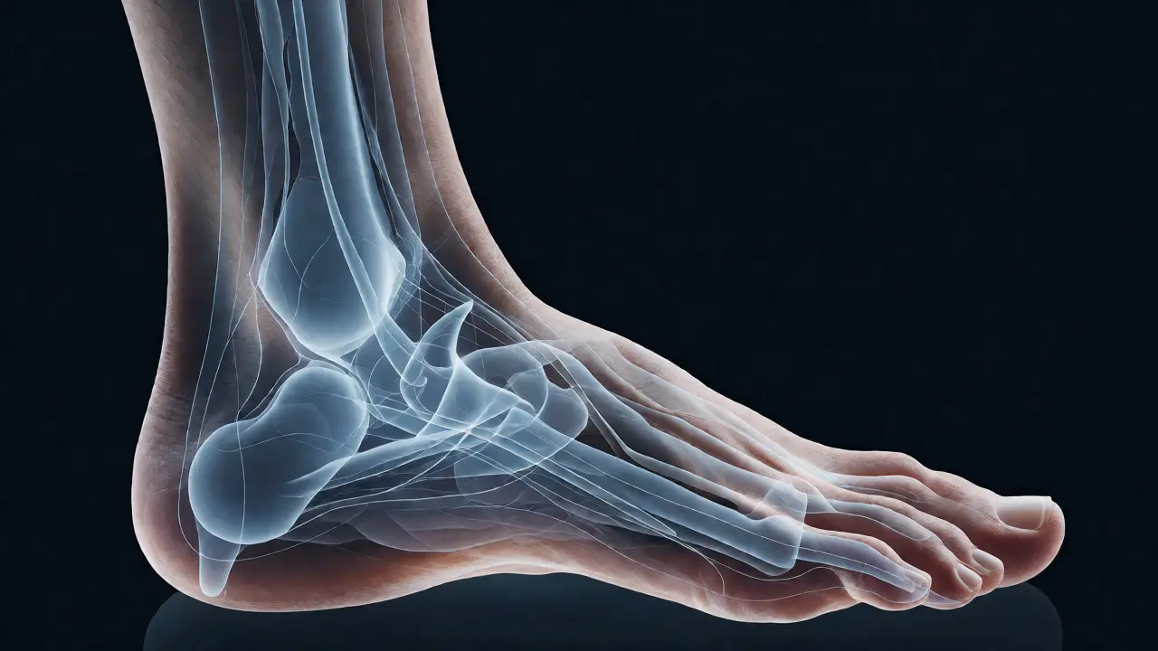 Conceptual blend of foot anatomy and body energy pathways